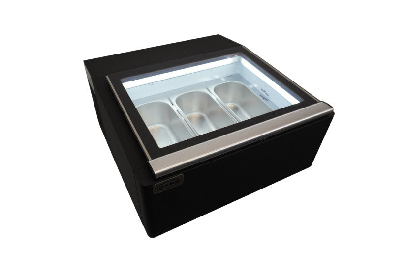Eisvitrine  Tischmodell Speiseeisvitrine schwarz
