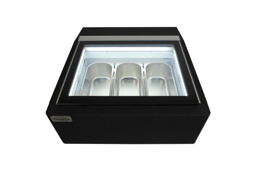 Eisvitrine  Tischmodell Speiseeisvitrine schwarz V2