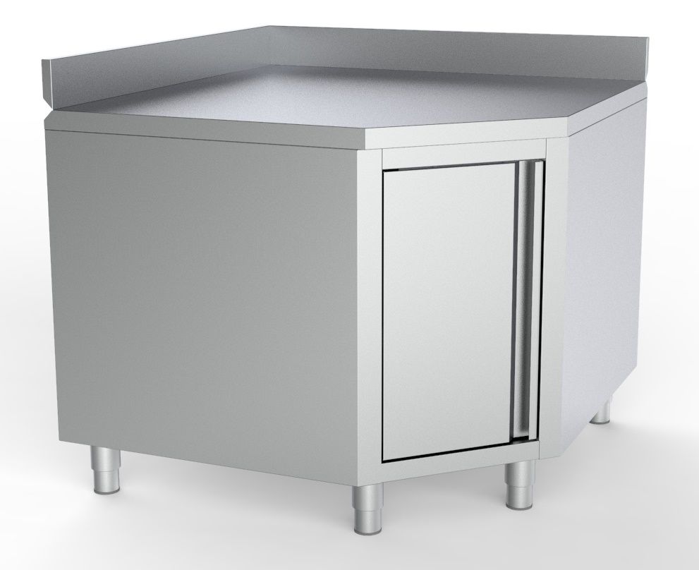 ARBEITSTISCH ECKE MIT TÜR UND AUFKANTUNG 1000/1000 FÜR 700MM TISCH