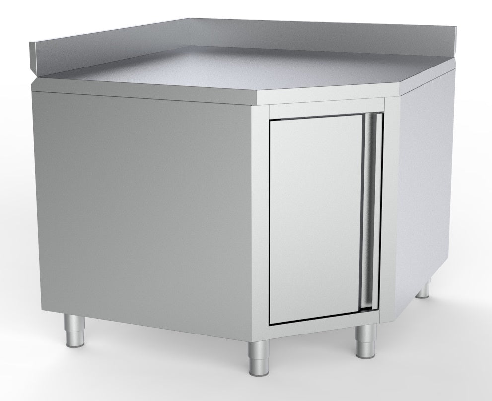 ARBEITSTISCH ECKE MIT TÜR UND AUFKANTUNG 1000/1000 FÜR 700MM TISCH