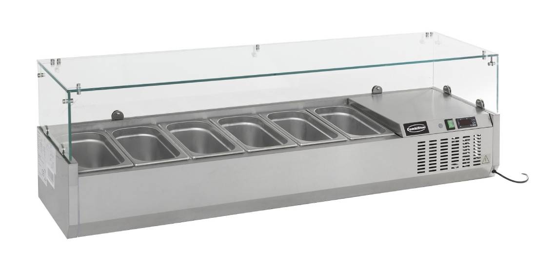 Aufsatzvitrine V2 mit 1/3 GN x 6
