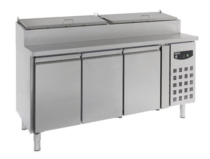 Saladette 3 Türen 8x1/3 GN - Behälter, 576 Liter