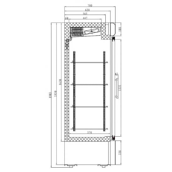 Tiefkühlschrank 2 Glastüren