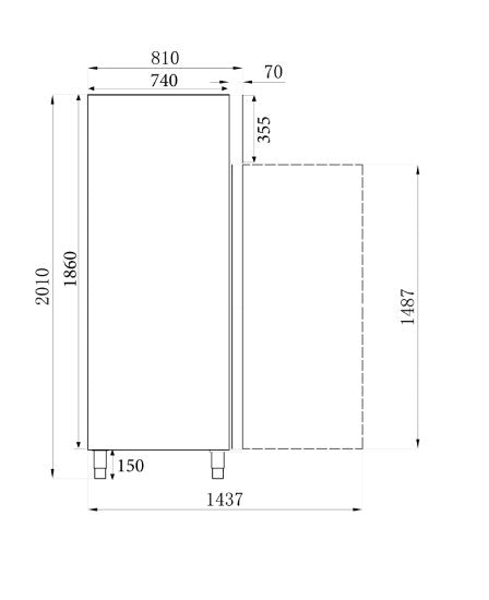 Kühlschrank RFS Alu 600 Liter statisch