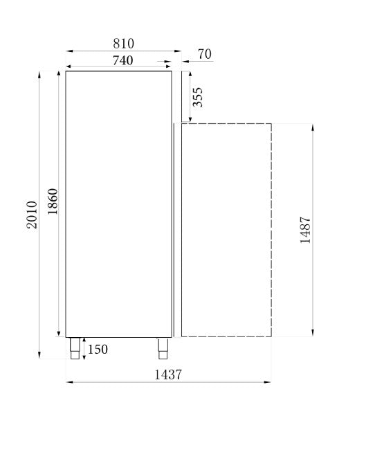 Tiefkühlschrank RFS + Alu 1200 Liter statisch