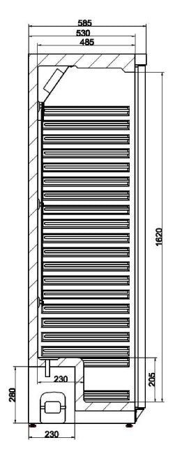 Kühlschrank RFS 1 Tür 350 Liter