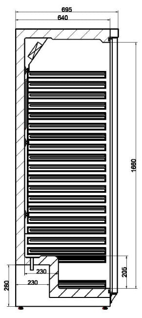 Kühlschrank RFS 1 Tür, 570 Liter