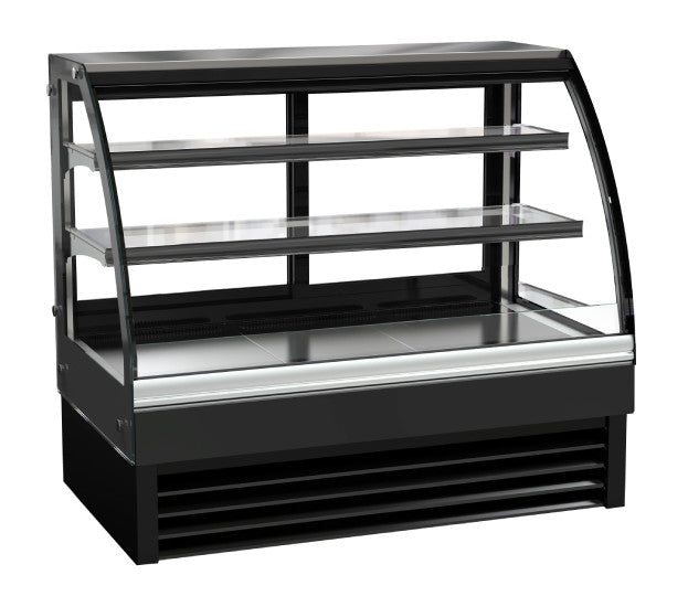 Kühlvitrine rund 236 Liter, schwarz