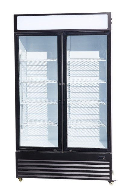 Getränkekühlschrank/ Kühlschrank Eco mit 2 Glastüren, 750 Liter
