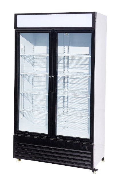 Getränkekühlschrank/ Kühlschrank Eco mit 2 Glastüren, 750 Liter