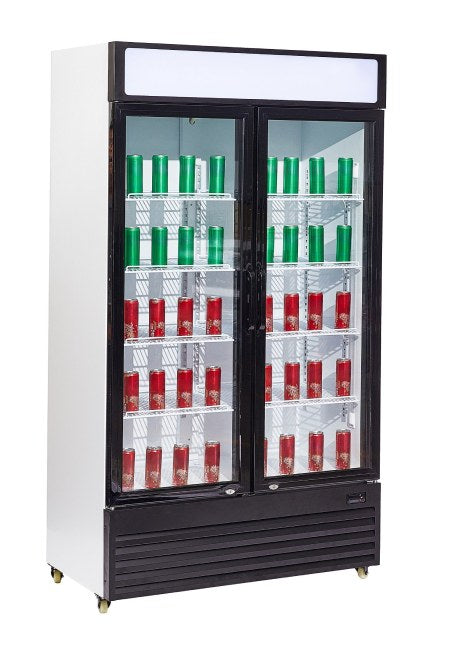 Getränkekühlschrank/ Kühlschrank Eco mit 2 Glastüren, 750 Liter