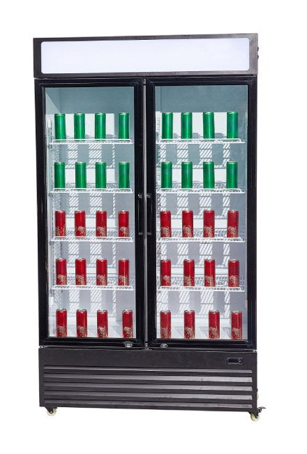 Getränkekühlschrank/ Kühlschrank Eco mit 2 Glastüren, 750 Liter