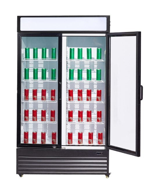 Getränkekühlschrank/ Kühlschrank Eco mit 2 Glastüren, 750 Liter