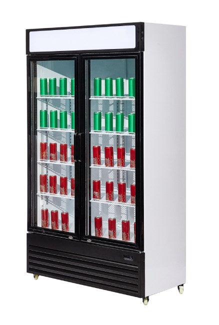 Getränkekühlschrank/ Kühlschrank Eco mit 2 Glastüren, 750 Liter