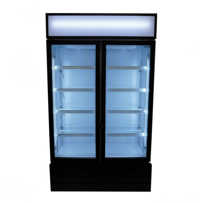 Kühlschrank mit 2 Glastüren, 670 Liter