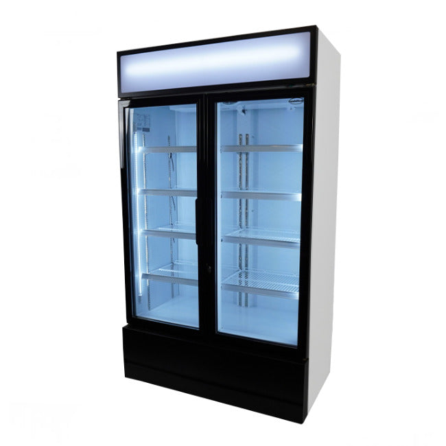 Kühlschrank mit 2 Glastüren, 670 Liter