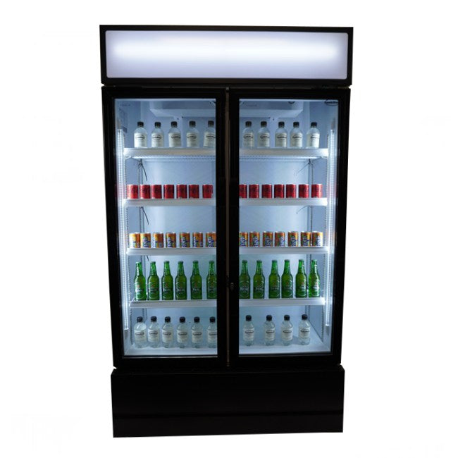 Kühlschrank mit 2 Glastüren, 670 Liter