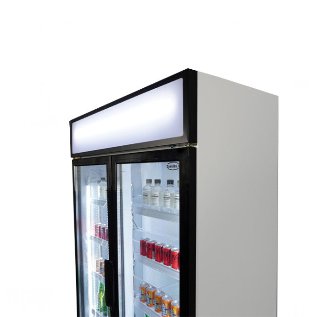 Kühlschrank mit 2 Glastüren, 670 Liter