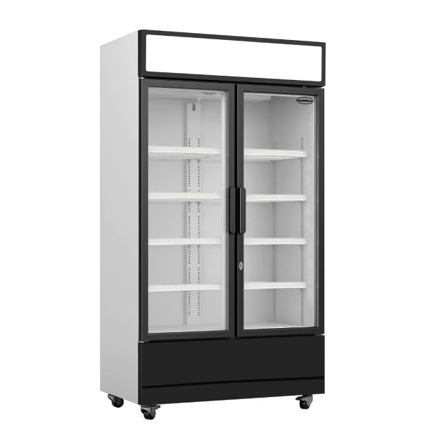 Kühlschrank mit 2 Glastüren, 670 Liter