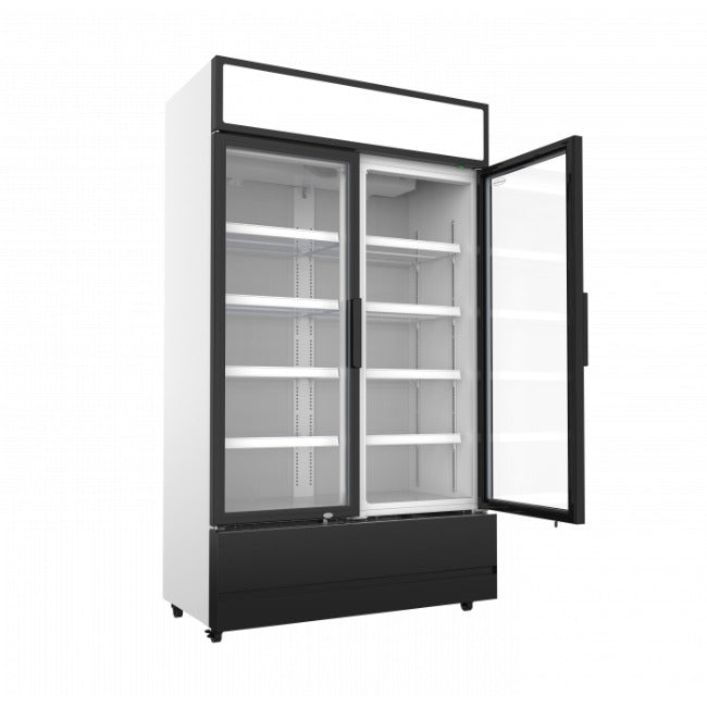 Kühlschrank mit 2 Glastüren, 670 Liter