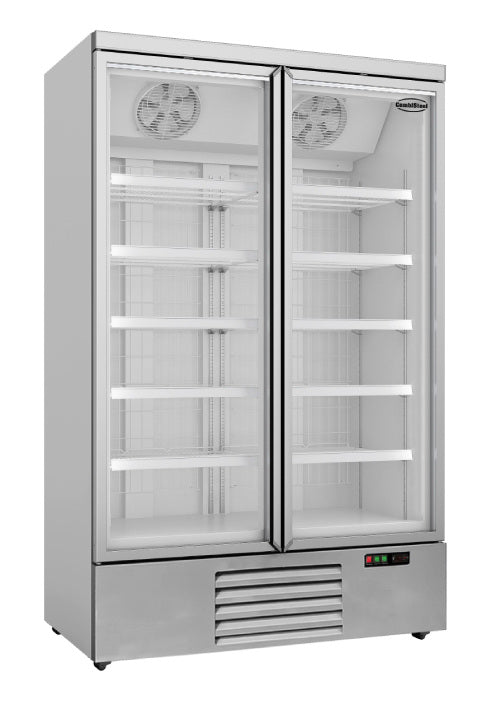 Tiefkühlschrank mit 2 Glastüren weiß, 1000 Liter
