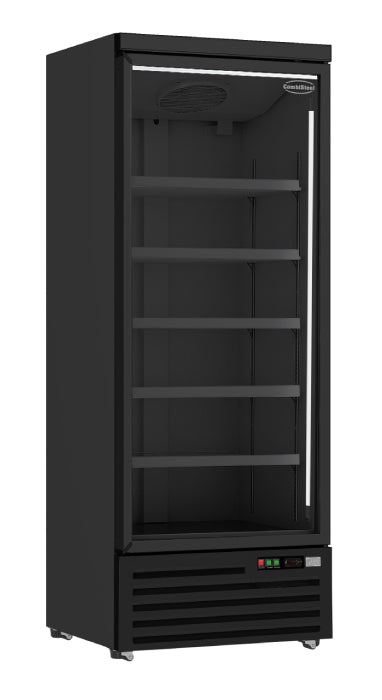 Kühlschrank / Getränkekühlschrank / Supermarktkühlung mit 1x Glastür JDE-600L schwarz