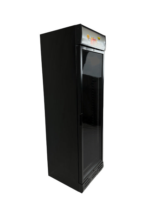 Getränkekühlschrank / Kühlschrank mit Glastür 382 Liter schwarz