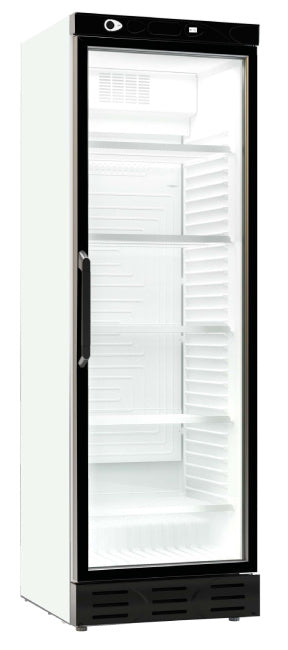Getränkekühlschrank / Kühlschrank mit Glastür 382 Liter schwarz