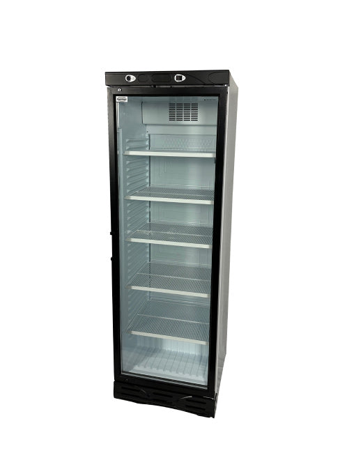 Getränkekühlschrank / Kühlschrank mit Glastür 382 Liter schwarz