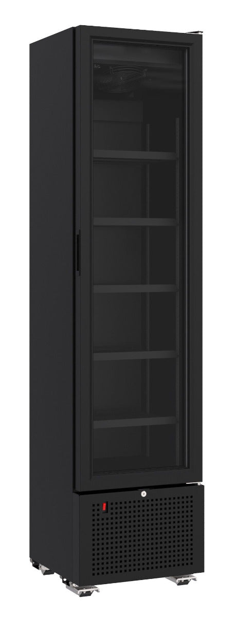 Kühlschrank 1 Glastür schwarz 221 Liter