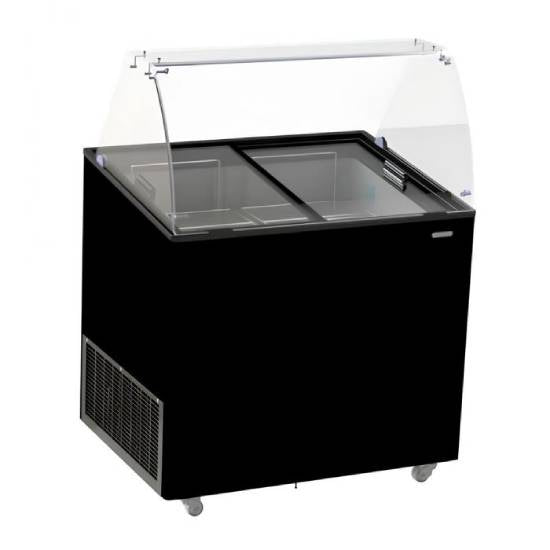 Speiseeisvitrine Corsica, schwarz, 6x5 Liter