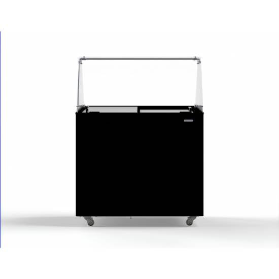 Speiseeisvitrine Corsica, schwarz, 6x5 Liter