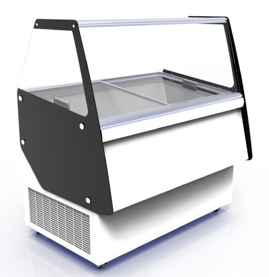 Eisvitrine Speiseeisvitrine Eistheke Ibiza 8 x 5 Liter Eco Line