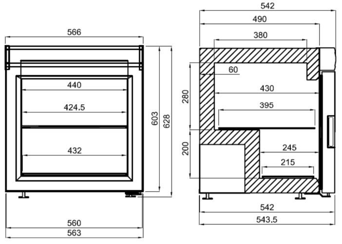 Tiefkühlschrank RFS+ Alu 600 Liter statisch