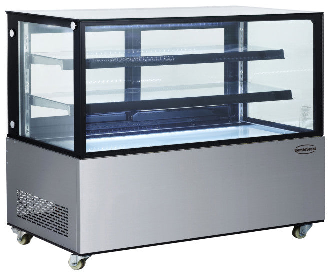 Kühlvitrine 470 Liter schwarz/Edelstahl