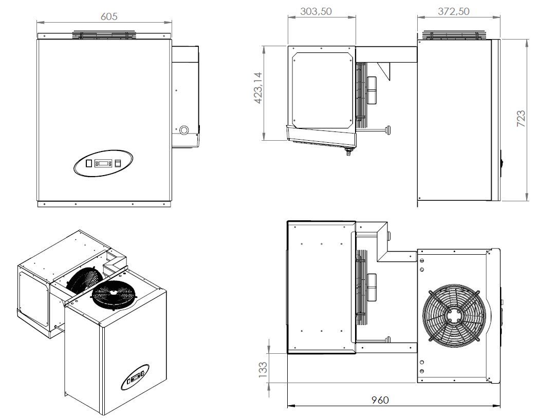 TIEFKÜHLAGGREGATE HUCKEPACK 6,6-9 M3