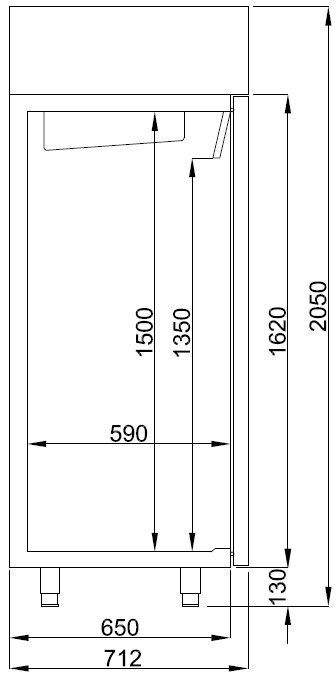 Kühlschrank Edelstahl 550 Liter
