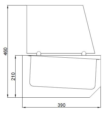 Aufsatzvitrine 6X 1/3 GN