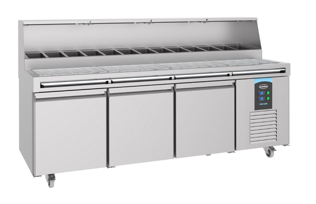 Pizzatisch 3 Türen 13x 1/3GN Behälter
