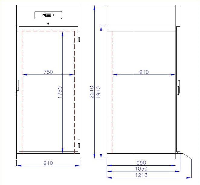 Roll-in Kühlschrank RFS mono block  700 Liter