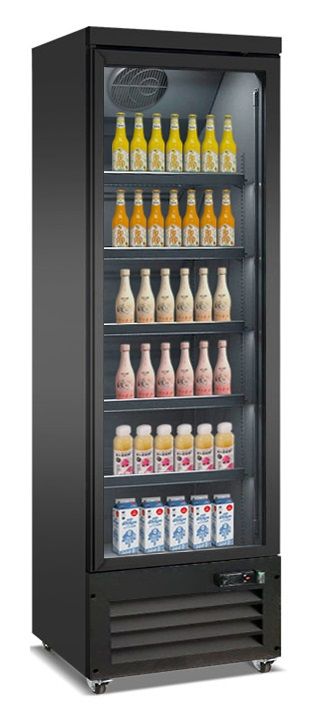 Kühlschrank mit 1 Glastür schwarz CEB-500R BL