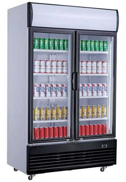 Getränkekühlschrank / Kühlschrank mit 2 Glastüren 800 Liter