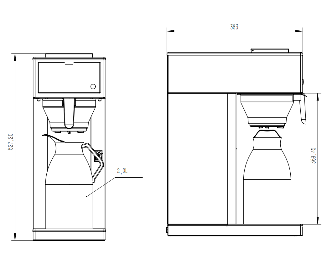 KAFFEEMASCHINE INKL. THERMOSKANNE 2.0L