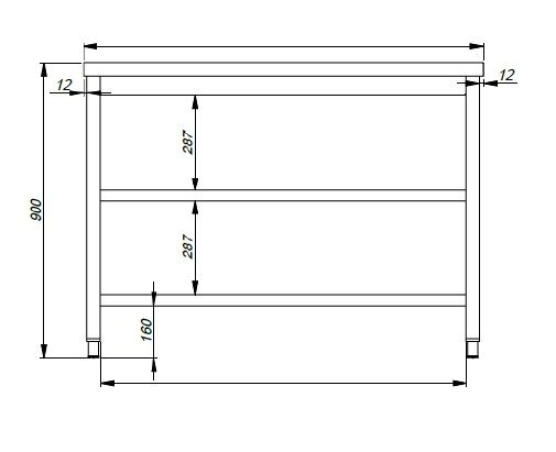 600 ARBEITSTISCH 2 BODEN 1900