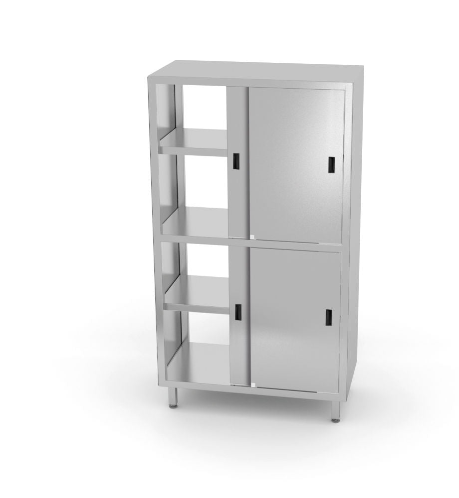 Durchreicheschrank mit Trennwand und Schiebetüren, HENDI, Kitchen Line, 800x500x(H)1800mm