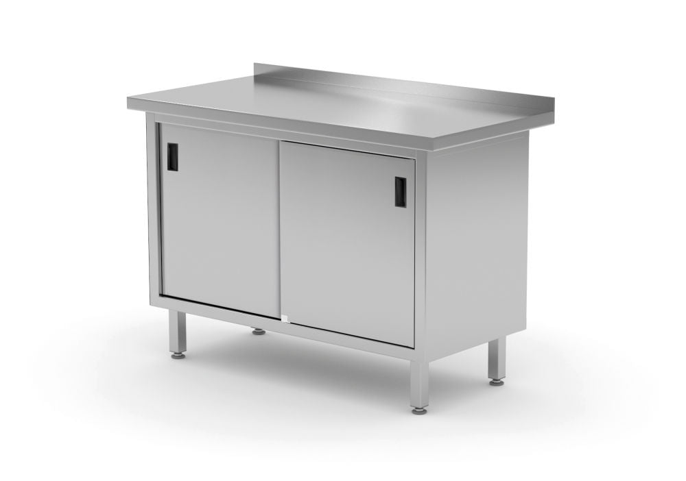 Arbeitstischschrank mit Schiebetüren - verschweißt, HENDI, Profi Line, 800x600x(H)850mm