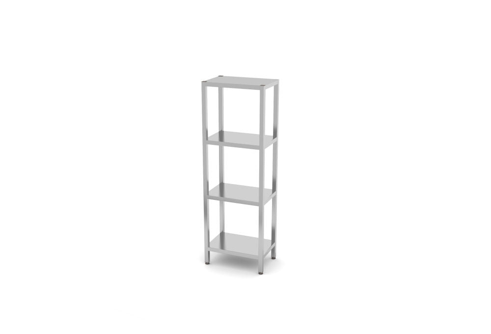 Aufbewahrungsregal mit 4 Regalböden - zur Selbstmontage, HENDI, Kitchen Line, 600x400x(H)1800mm