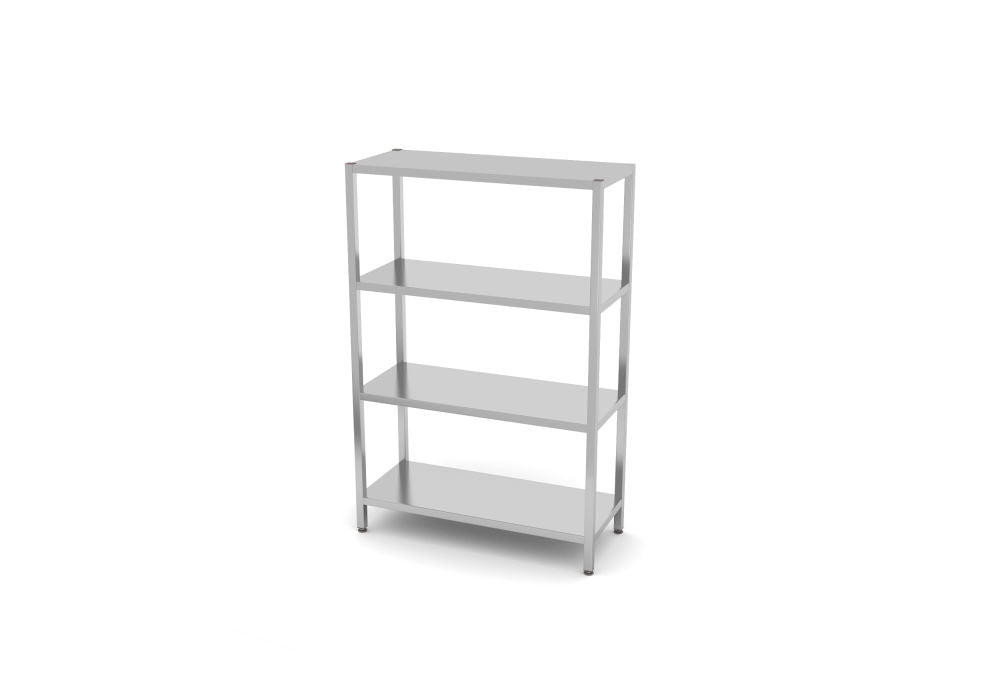 Aufbewahrungsregal mit 4 Regalböden - zur Selbstmontage, HENDI, Kitchen Line, 1200x500x(H)1800mm