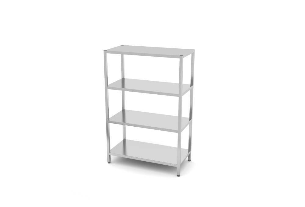Aufbewahrungsregal mit 4 Regalböden - zur Selbstmontage, HENDI, Kitchen Line, 1200x600x(H)1800mm