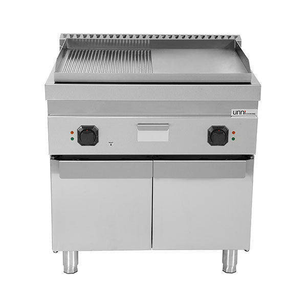 Elektrische Grillplatte â€“ 1/2 Glatt + 1/2 Geriffelt â€“ E70GP20K+GS